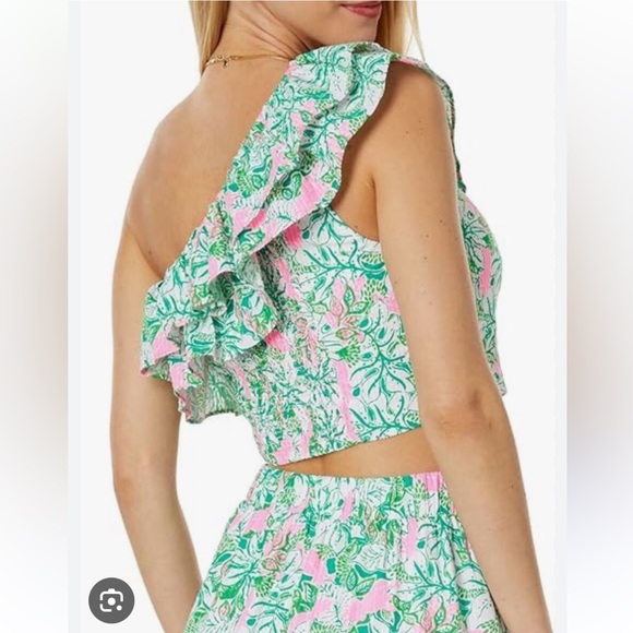 Lilly Pulitzer Kasida Ruffle Set (botanical green) size 4 NWT - Picture 6 of 9